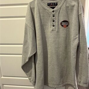 Gray Vintage Tennessee Henley Sweatshirt - L